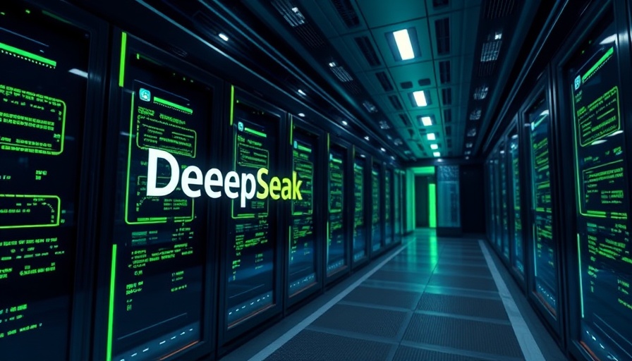Nvidia DeepSeek AI optimization in a futuristic server room.