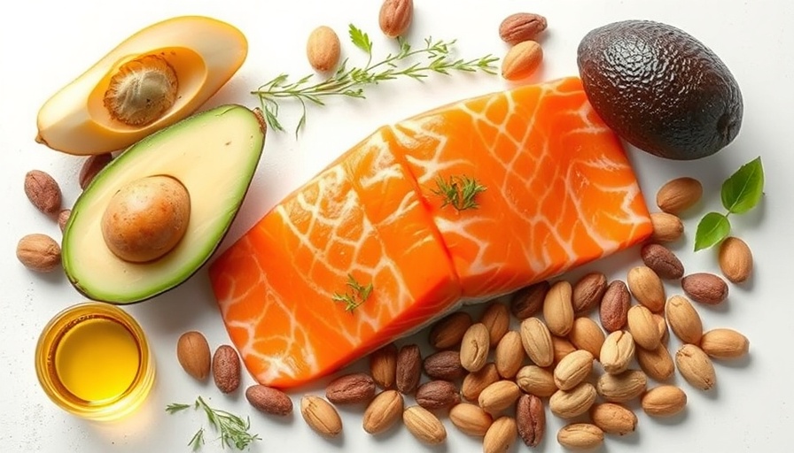 Assortment of omega-rich foods highlighting fatty acids fitness benefits.