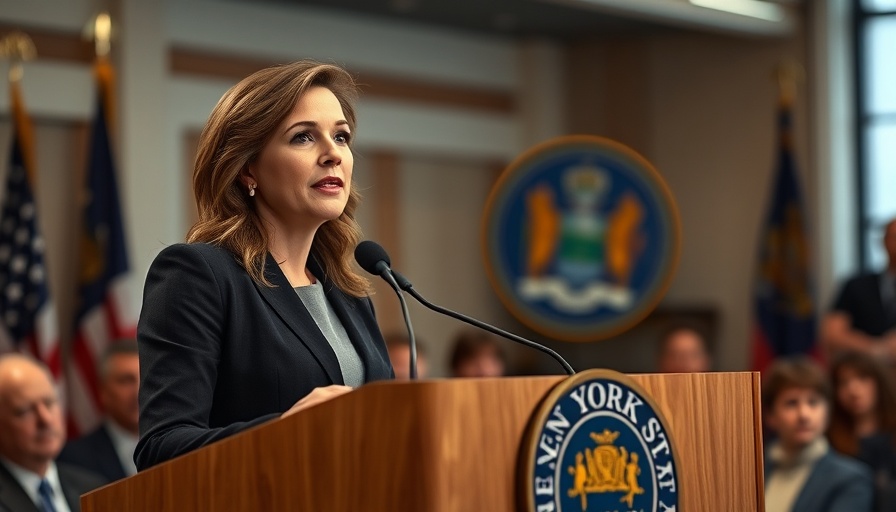 Speaker addressing healthcare cost transparency in New York.
