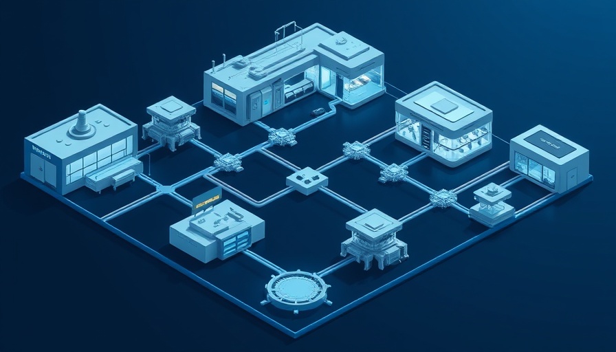 Automated lab and fab setup with robotic connections.