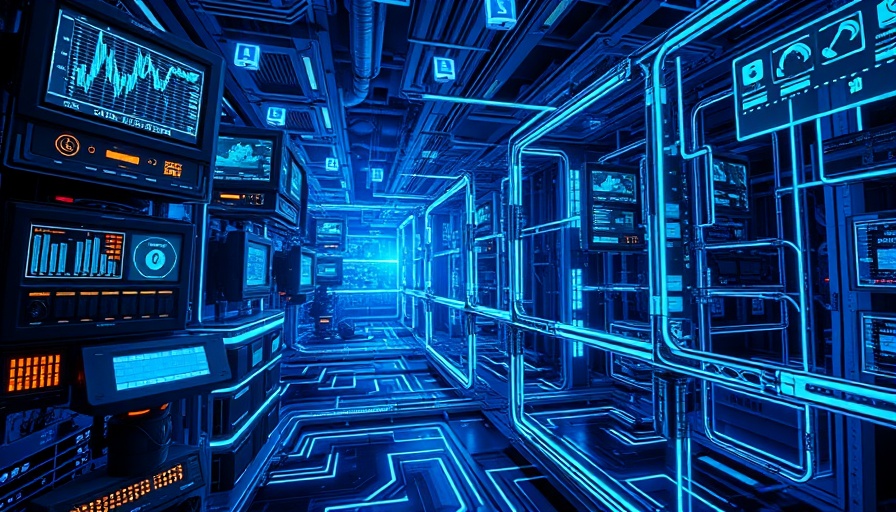 Futuristic network illustration with connected devices, depicting AI Sexting Applications theme.
