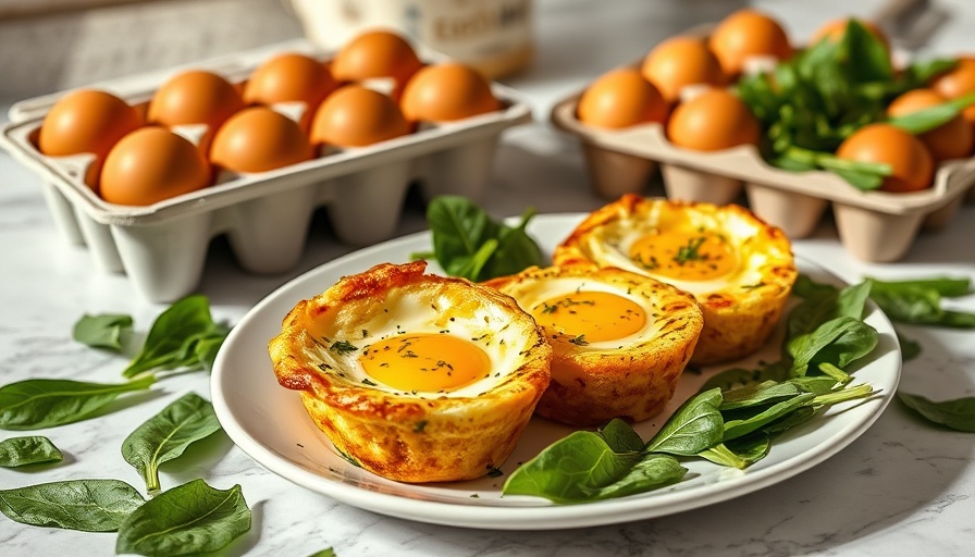 Mediterranean egg bites gluten-free and dairy-free on white plate.