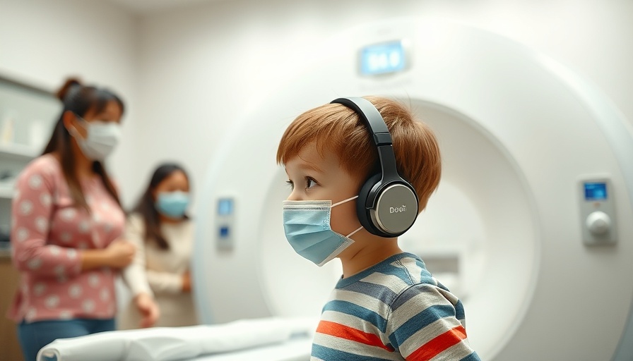 Child observing an MRI machine in a hospital setting, exploring why don't we remember being babies.