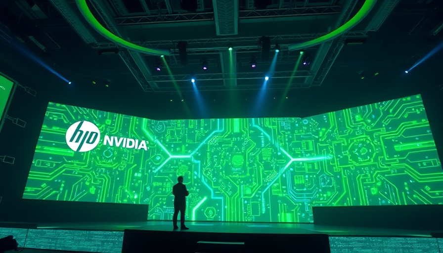 Futuristic HPE Mod Pod AI data center digital landscape with logos