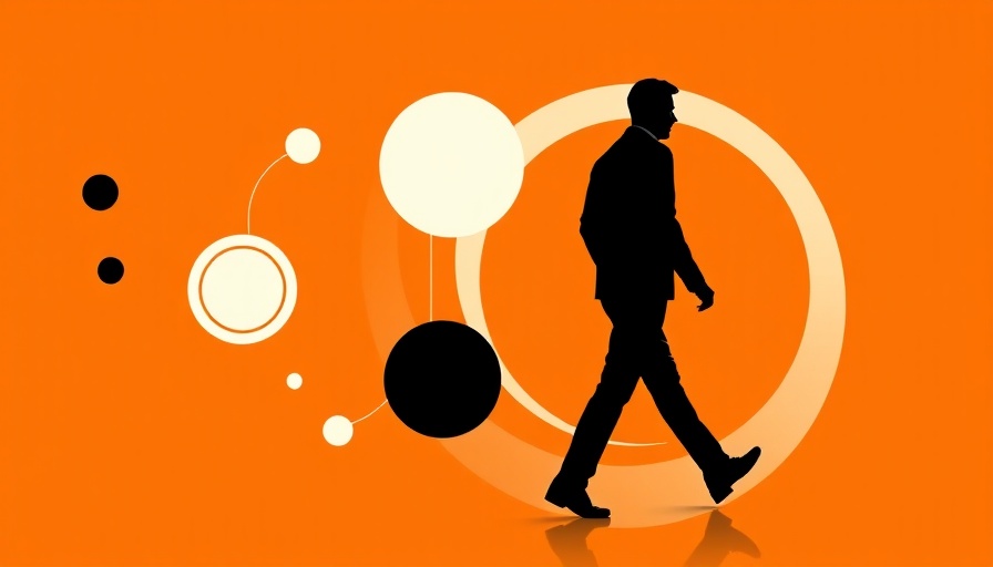 Abstract artwork depicting business leadership with bold colors.