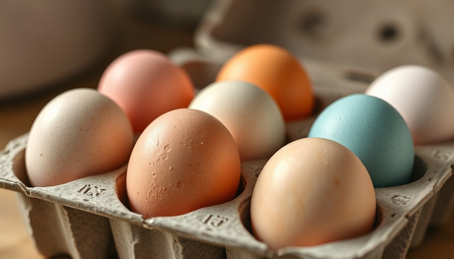 Naturally dyed Easter eggs in a carton on a kitchen counter.