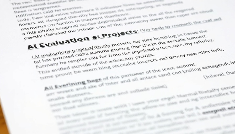 Structured text on AI evaluations projects with categories and links.