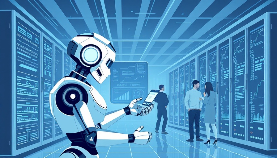 Futuristic Enterprise AI illustration showing actionable intelligence systems