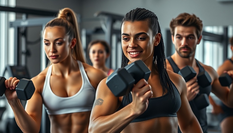 Custom AI Fitness Coach guiding workout in gym.