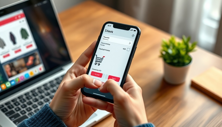 AI assistants in e-commerce: Online shopping using smartphone and laptop.