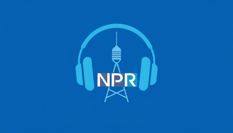 Minimalistic NPR logo with headphones in blue, COVID-19 vaccine skepticism