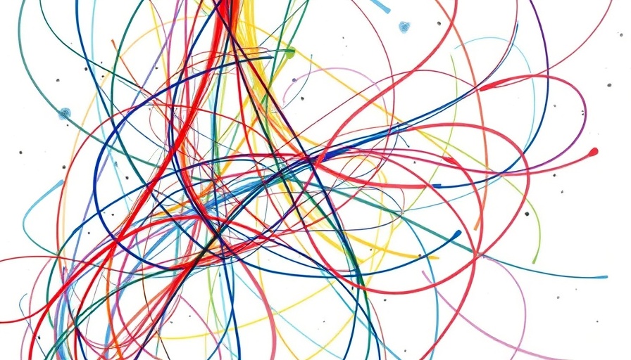 Intricate abstract sketch with colorful lines representing AI control measures.