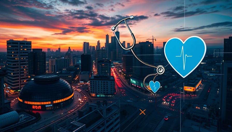 Cityscape at dusk with medical symbols representing avoidable deaths