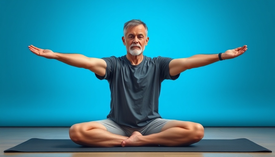 Man practicing yoga in serene setting for 10-Minute Evening Yoga Routine for Better Sleep.