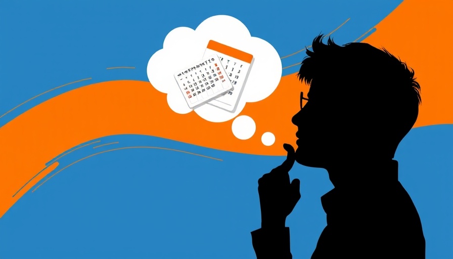Contemplative silhouette with calendar pages, representing brain health after retirement.