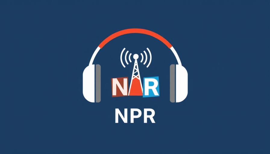 NPR logo featuring headphones and signal icon in blue.