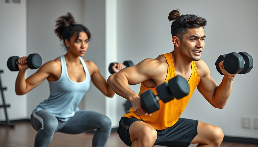 15-minute HIIT workout for beginners with dumbbells.