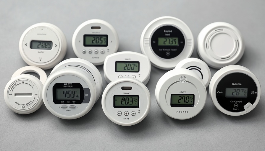 Carbon monoxide detectors for prevention on a gray surface.