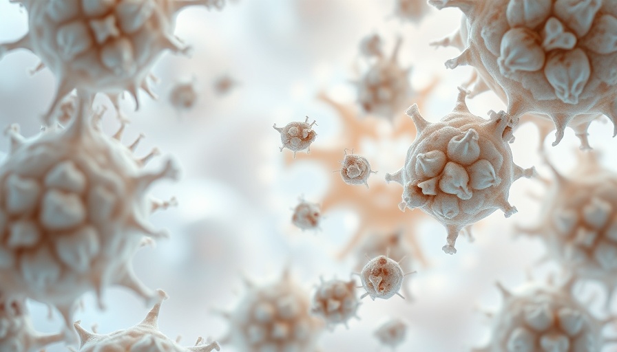 Microscopic view of skeletal cell aging highlighting cellular degeneration.