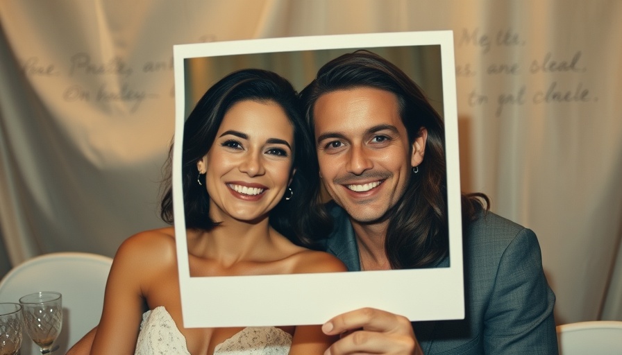 Candid Polaroid at elegant event with handwritten note.