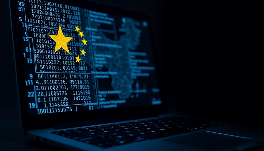 Laptop screen showing binary code and Chinese flag, Ivanti VPN security vulnerabilities concept.