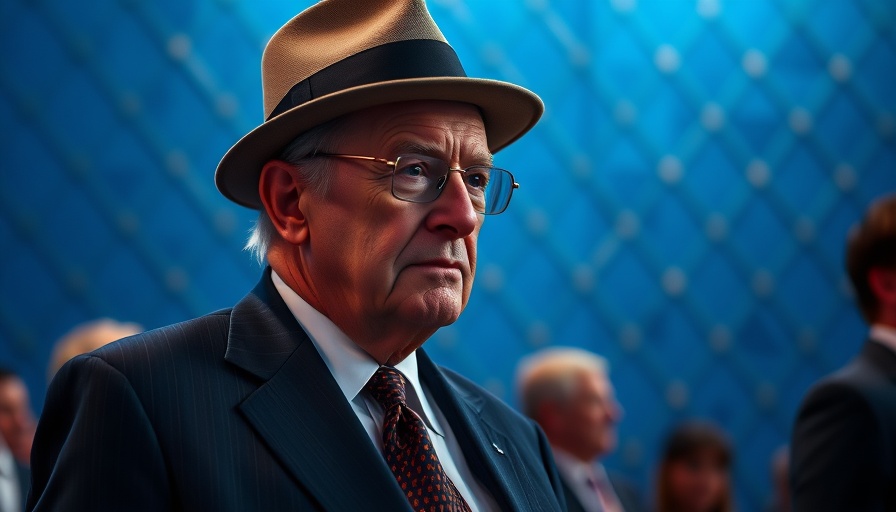 AI leadership insights from a distinguished elderly man at an event.