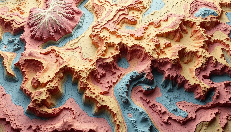 Abstract geological map highlighting the importance of long horizon research in AI.