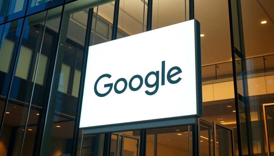 Google Discover Desktop Rollout, illuminated Google logo entrance
