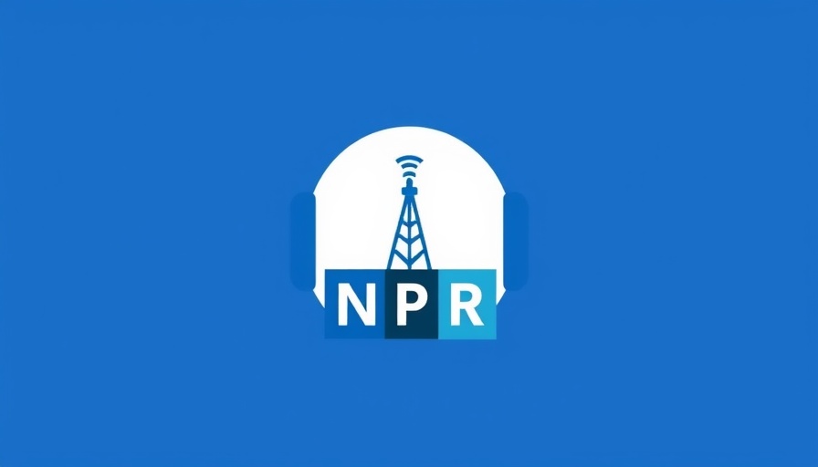 Simple NPR logo with blue headphones on a plain background.