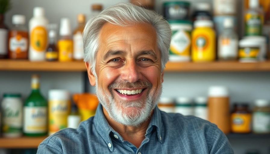 Candida health treatment discussion with smiling man in health store.