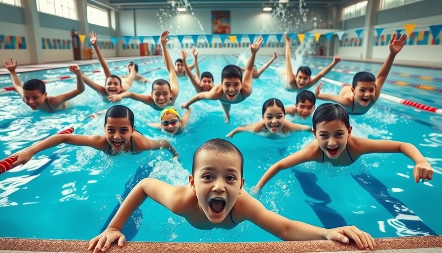 Young swimmers learn in a pool, highlighting the importance of swim education.