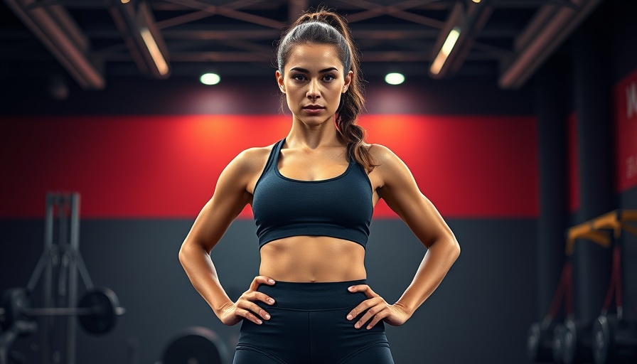 Confident female athlete ready for strength training