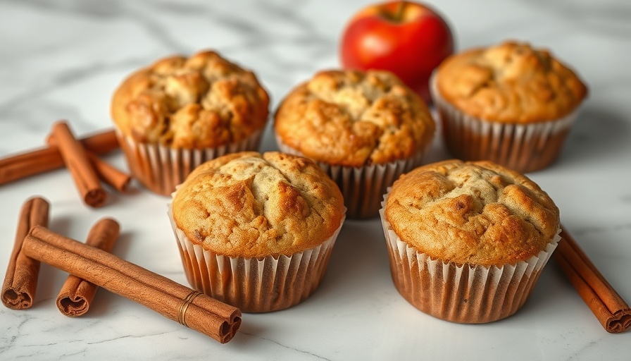 Coconut Flour Apple Cinnamon Muffins Recipe with apple and cinnamon.