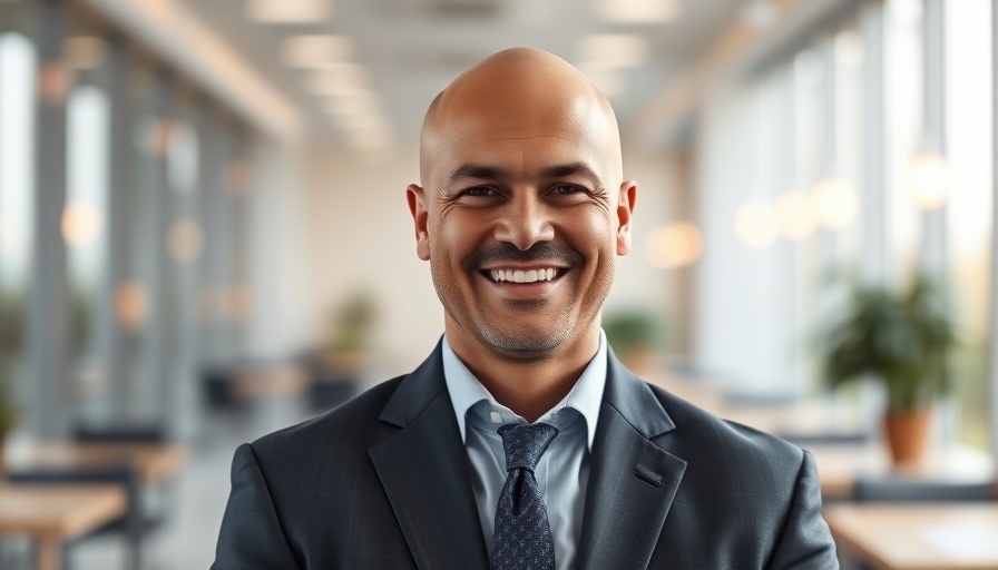 Chief AI Officer in Healthcare smiling confidently in office.