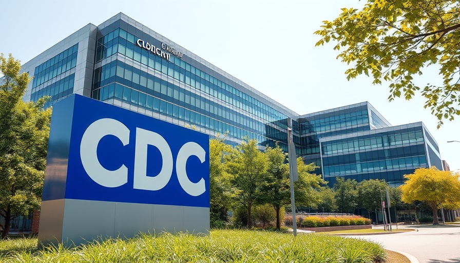 CDC headquarters with signage, CDC Vaccine Advisers Meeting context.