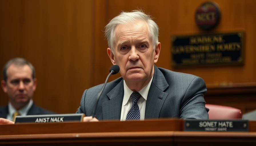 Older man in a suit at a government hearing related to autism controversy