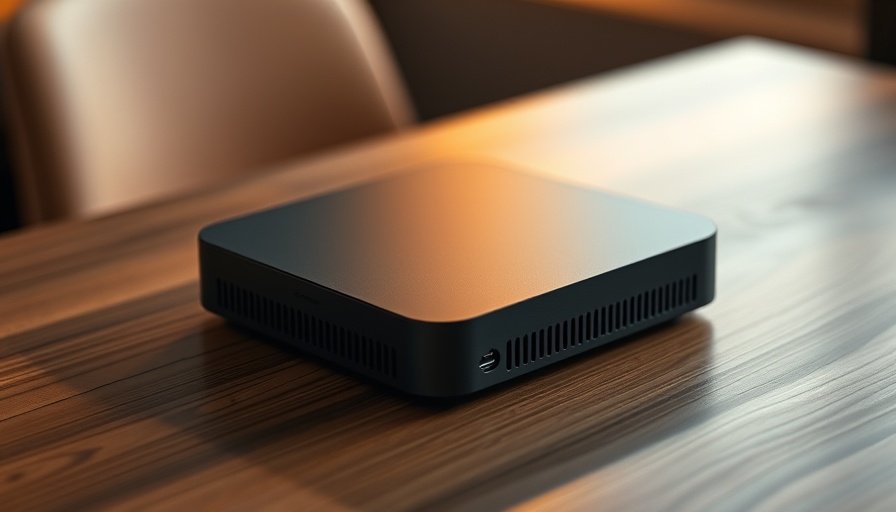 Geekom Mini IT13 PC on a wooden table for review