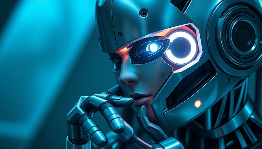 Futuristic android signifies AI leap in IQ.