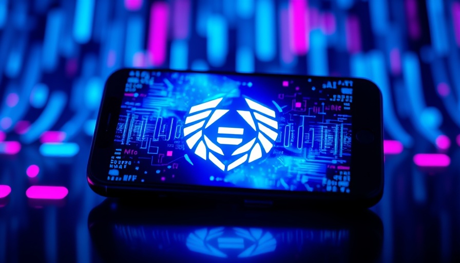 Gemini AI Prompts on smartphone amid digital code display.