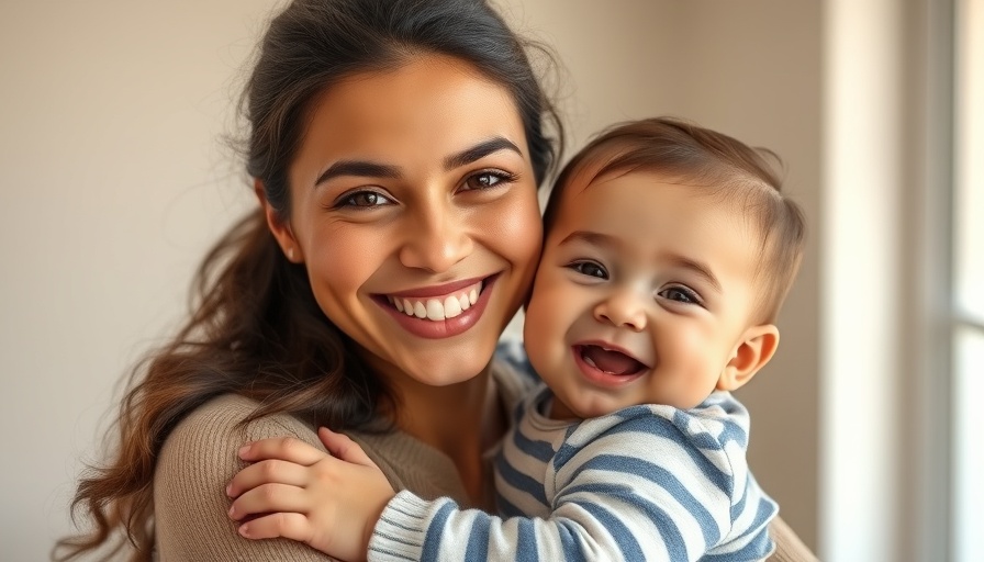 Joyful mother and baby moment, reflecting Black maternal health impact.