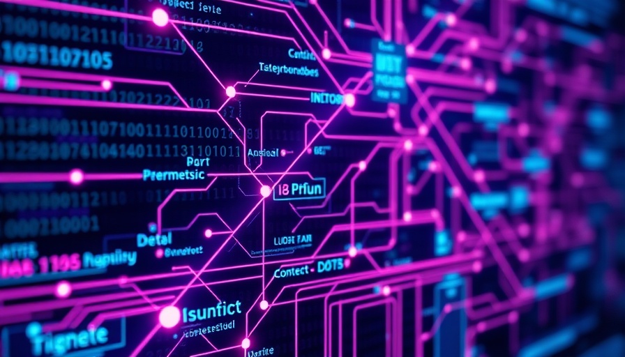 Futuristic digital flowchart representing credential management for AI agents.