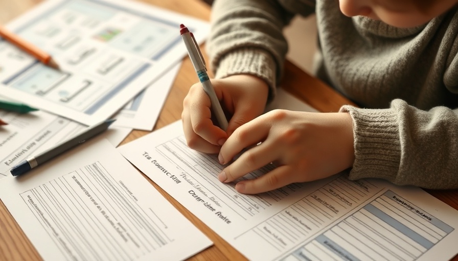 Child focused on homeschool curriculum with worksheets and materials.