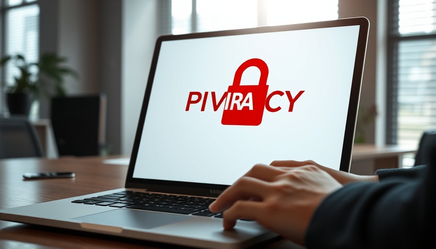 Laptop displaying privacy lock screen highlighting user privacy concerns with AI sexting apps.