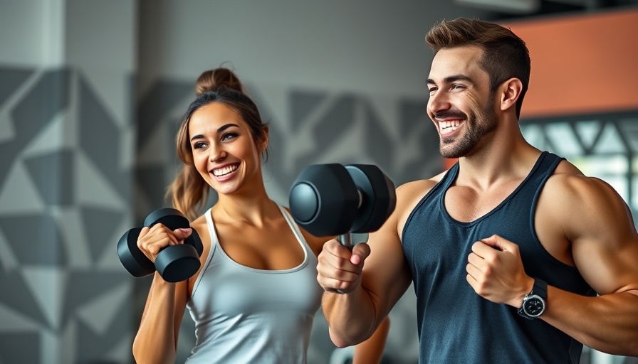 20-minute chest and triceps workout with energetic duo in gym.