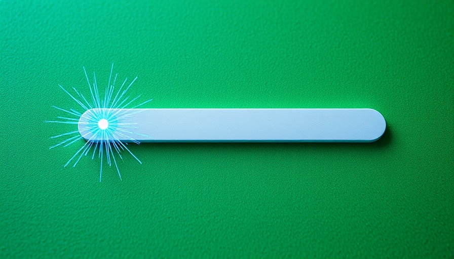 Abstract search bar surrounded by blue sparkles on green background.