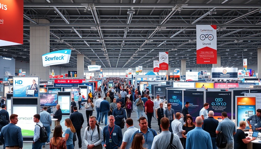 AI Innovations at RSA Conference 2025 with bustling crowd and tech exhibits