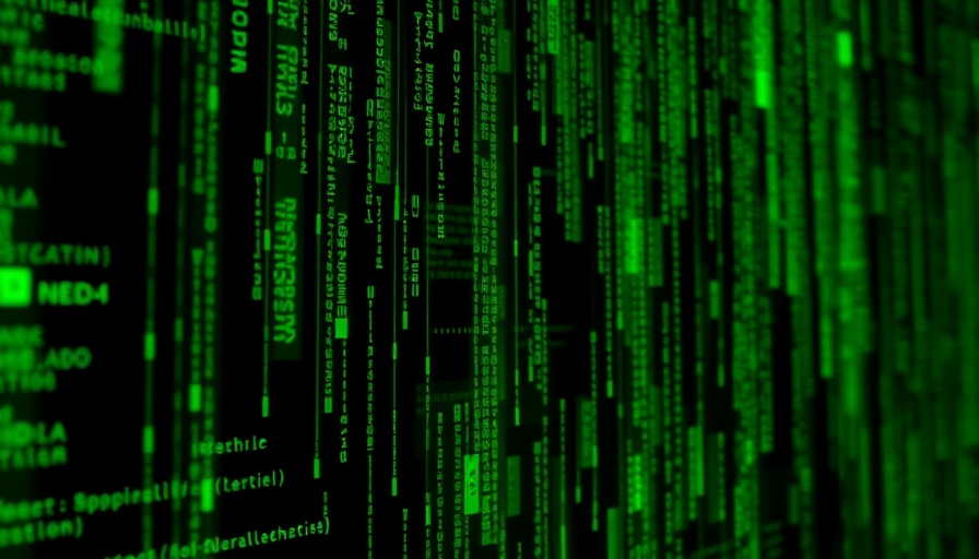 Matrix-style code simulating unstructured data.