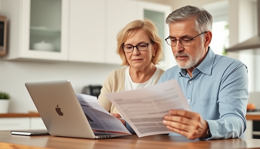 Mature couple engaged in family financial planning at home.