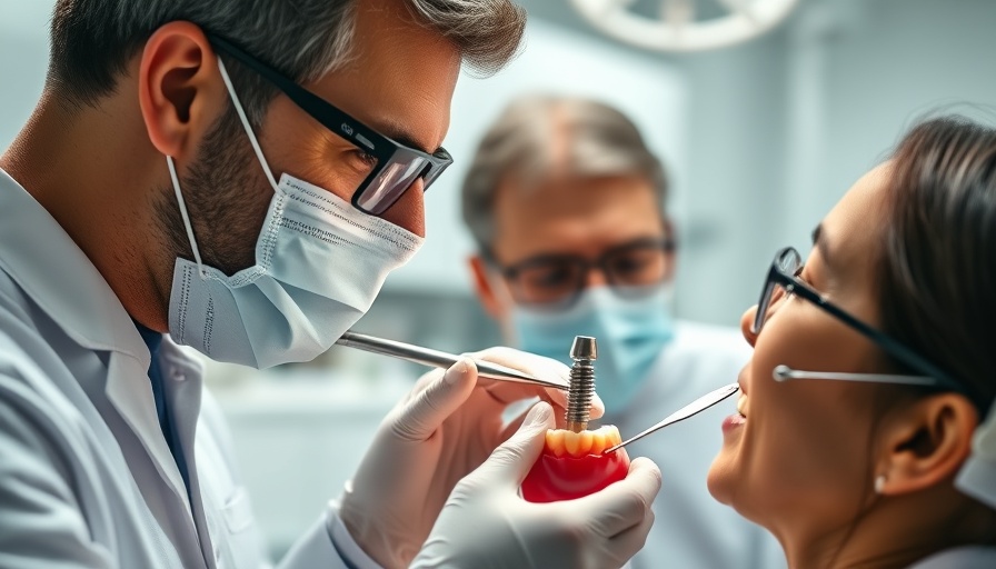 Dental professionals examining implant, highlighting dental implants without bone grafting.