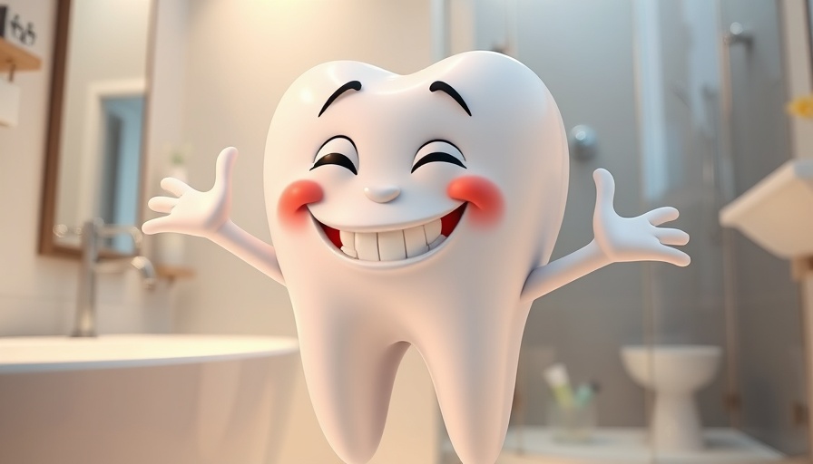 Smiling cartoon tooth demonstrating how to remove tooth stains without damaging enamel.